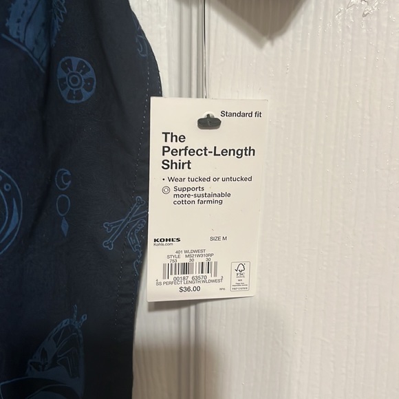 Sonoma Goods For Life Short Sleeve Perfect Length Button Down Shirt Size Medium - Picture 7 of 8